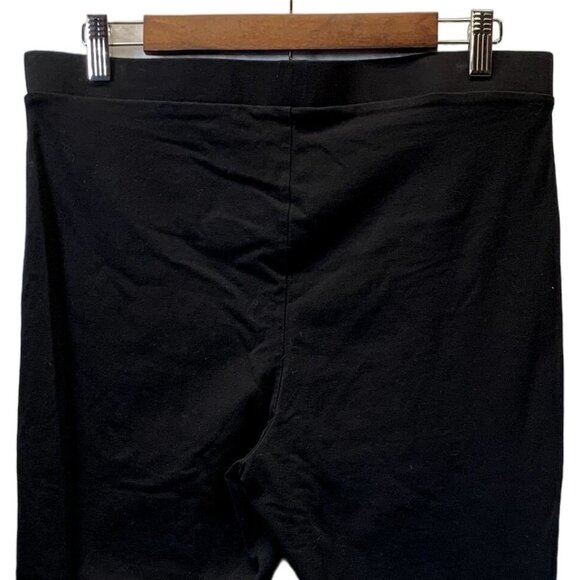 Tommy Jeans Leggings Womens Waist 34" Black Side Stripe Cropped Retro Pants RARE - Picture 14 of 14